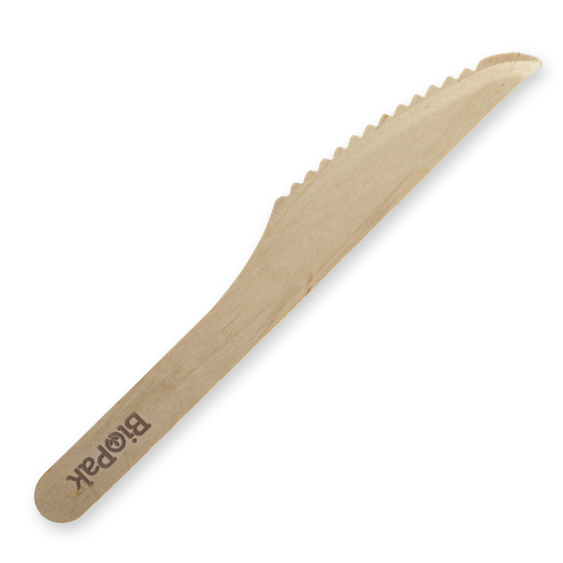 16cm coated disposable wooden knife