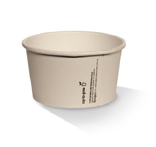 Ice cream cardboard cup 240ml 8oz white medium