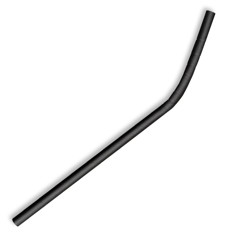 6mm Regular Bendy Black BioStraw