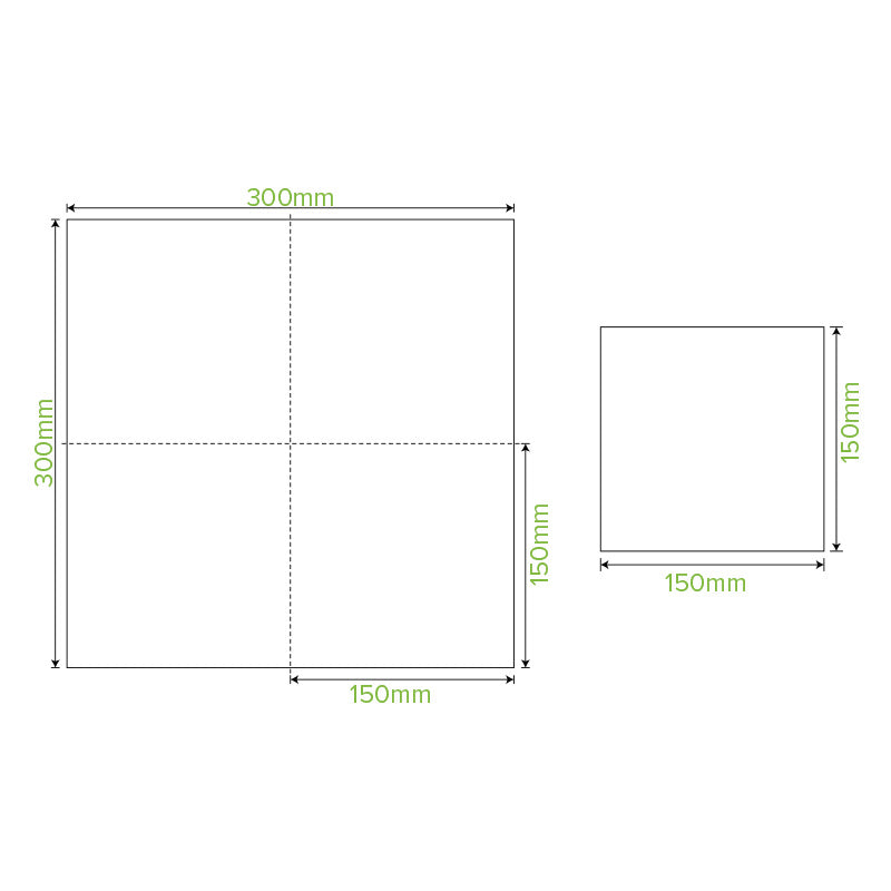 BioPak White - 1 Ply 1/4 Fold Lunch BioNapkin.