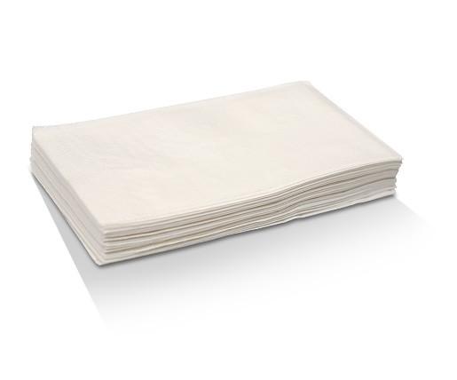 White 2 ply dinner napkin - 1/8 GT fold.