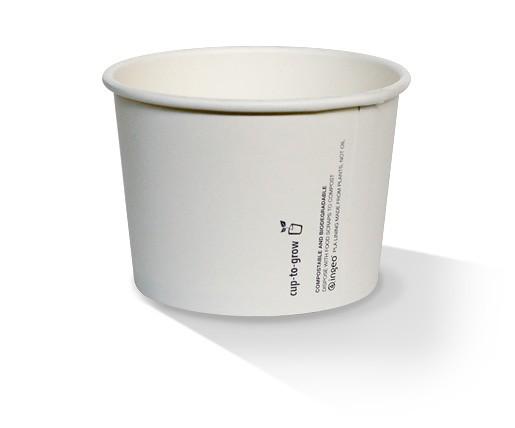 24oz PLA Hot/Cold Paper Bowl/plain.