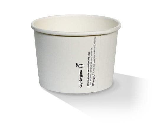 8oz PLA Hot/Cold Paper Bowl /plain.