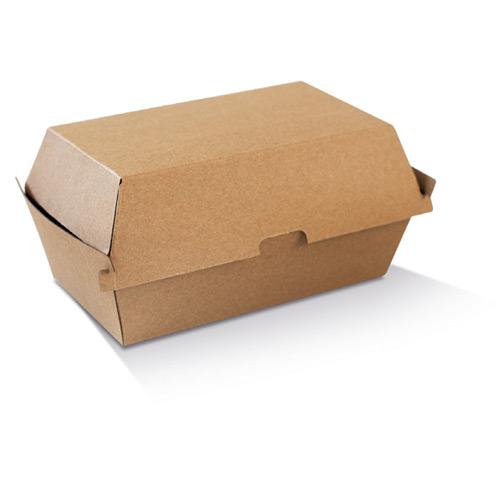 High Snack Box - Large / Brown Corrugated Kraft / Plain.