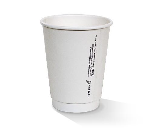 12oz PLA coated Double Wall Cup / plain.