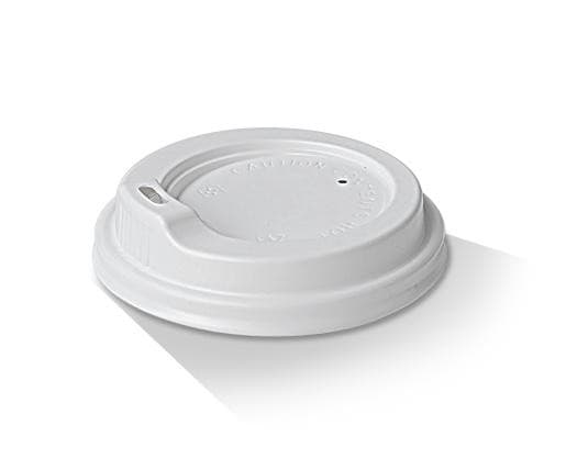 8oz(80mm) Recyclable Coffee Cup Lids PS Spout Lid / White.