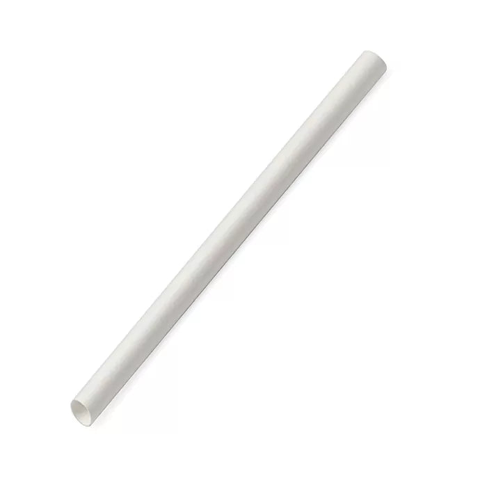 Paper Straw Bubble Tea-Plain White 12mm.