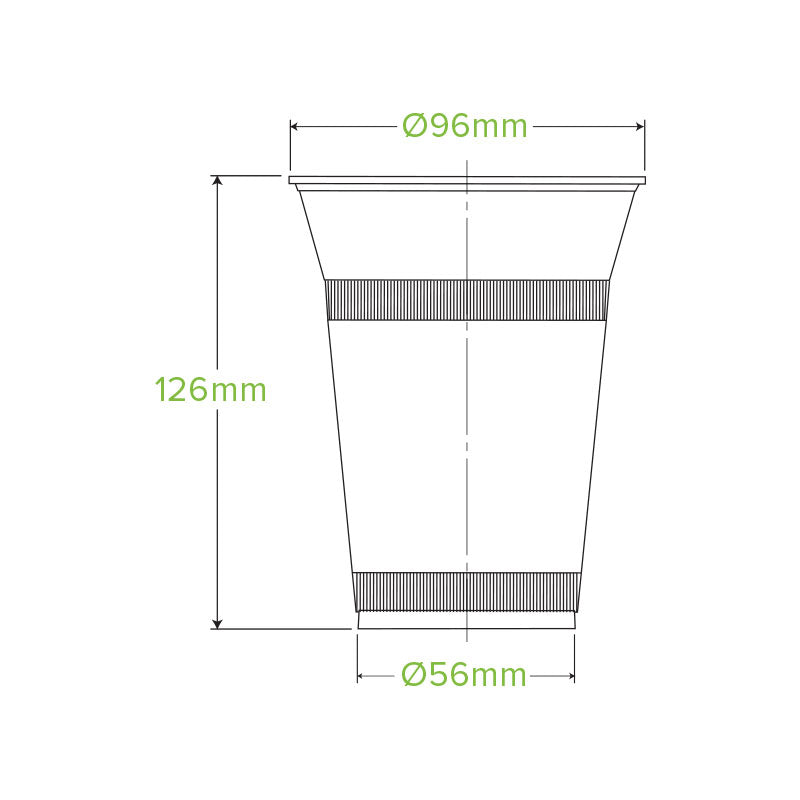 BioPak 500ml Clear PLA Cold Drink Cup
