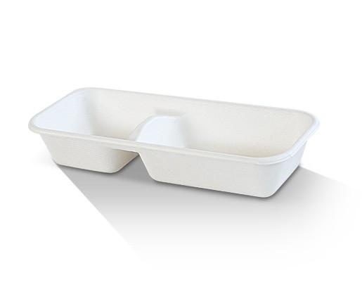 Sugarcane Tray-2 Compartment.