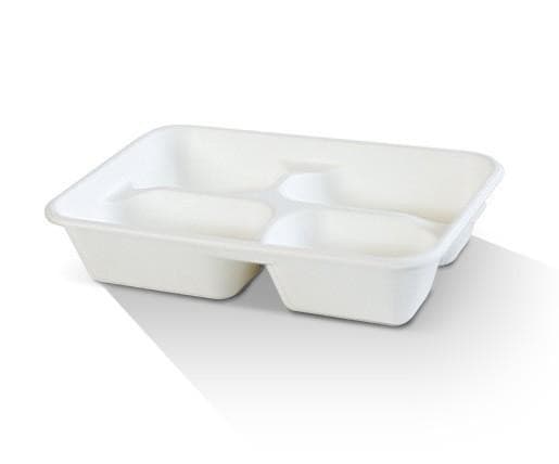 Sugarcane Tray-4 Compartment.