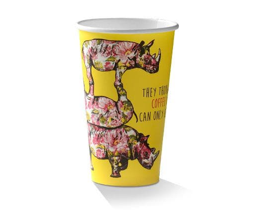 16oz PLA Coated Single Wall Cup /Animal-Print