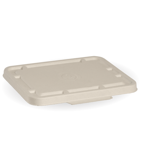 BioPak 2 & 3 Compartment Sugarcane Fibre Takeaway Base Lid - Natural.