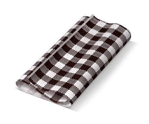 Gingham Black Greaseproof Paper 190x300 mm