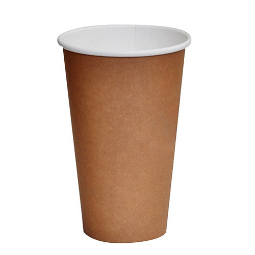 16oz PLA coated Single Wall Cup/ brown print.