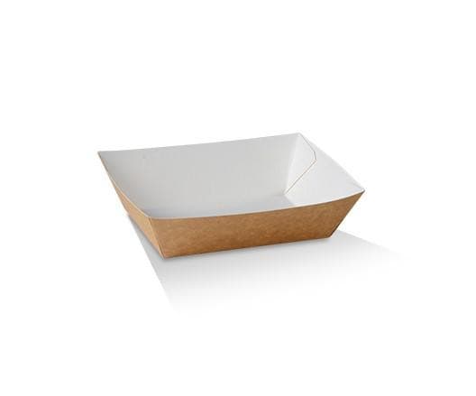 Greenmark #2 Small Tray/White & Kraft Cardboard 110x75x40 mm