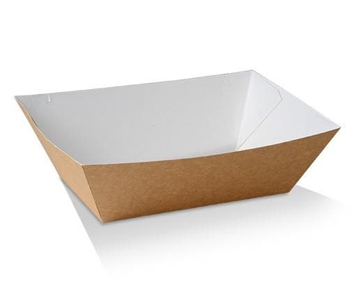 Greenmark #5 EX-Large Cardboard Tray/White & Kraft 110x85x80 mm