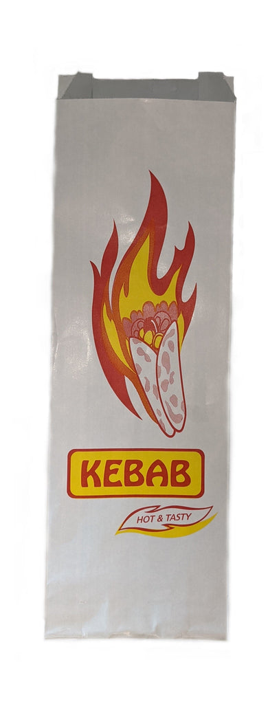 Green Mark Brand Printed Foil Kebab Bag 305x102x40 mm 250 Pack.