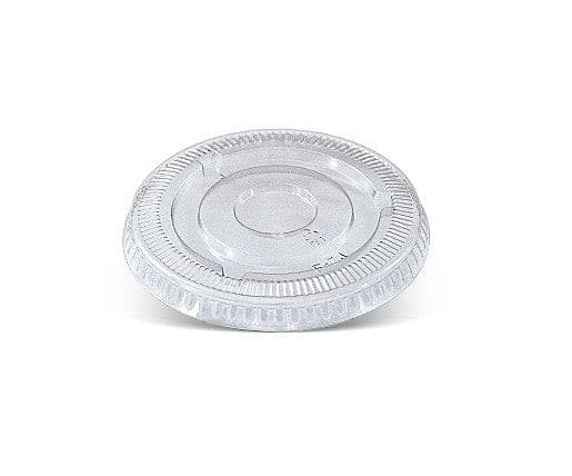 PET Flat Lid/No Hole 1000pc/ctn to suit 3oz Portion Cup.