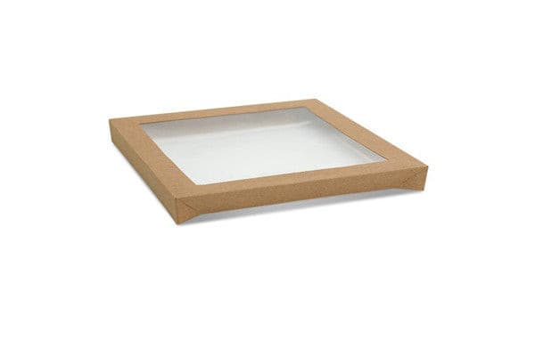Square Catering Tray Lid PLA Window - Medium 250x250x30 mm.
