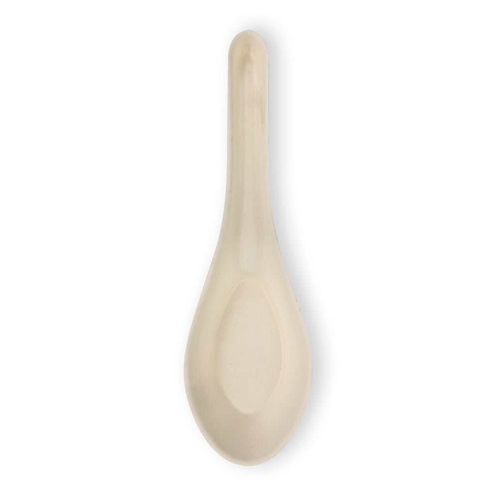 BioPak 14cm Sugarcane Pulp Chinese Soup Spoon