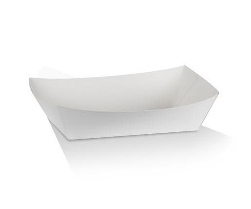 Greenmark #4 Large Cardboard Tray/White & Kraft 170x95x55 mm