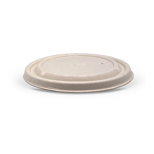 Unbleached sugarcane lid for takeaway bowl 300pc/ctn.