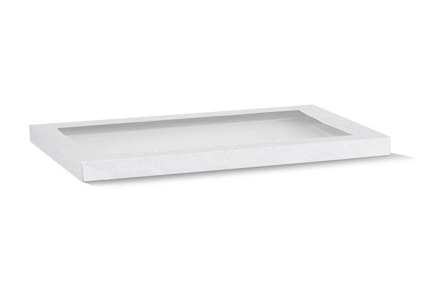 White Catering Tray Lid-Medium 382x275x30 mm.